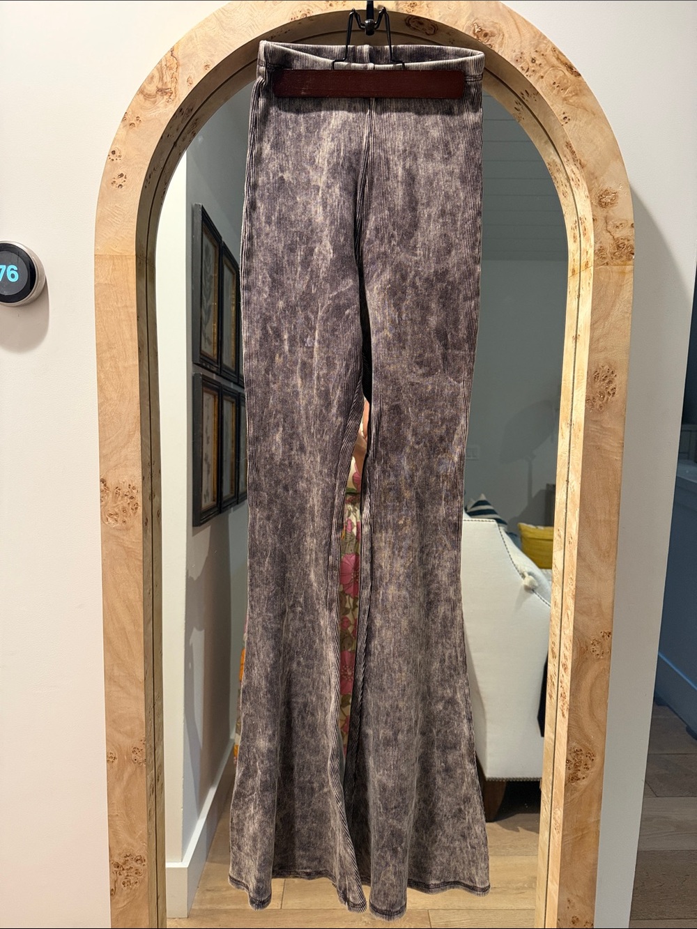 Urban Outfitters Women’s Stone Washed Gray Flare Pants - Versatile stretchy